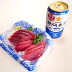 田子の浦港 漁協食堂 - マグロ赤身、静岡麦酒