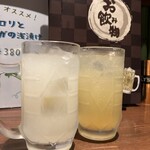 串焼中とう - あらごしの桃とりんごで乾杯✨️シェアしました✩⋆*॰¨̮⋆｡˚