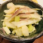 Kushiyaki Nakatou - セロリと茗荷の浅漬け✨️