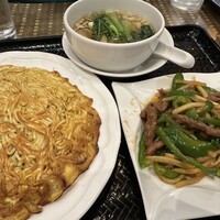 梅蘭 御茶ノ水ワテラス店 - ランチセット（梅蘭焼そば大盛）