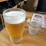 焼きあご塩らー麺 たかはし - 生ビール（ジョッキ）650円