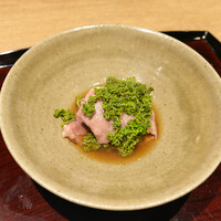 御幸町 田がわ - 花山椒、牛しゃぶしゃぶ