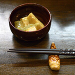 大納言本家 - お通し（筍とふき煮の木の芽味噌掛け）