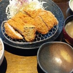 どんと - ひれとロース。茄子があるのも嬉しい