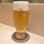 Kagurasaka Sushi Kimoto - アサヒプレミアム生ビール熟撰1,000円