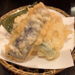和食さと - 「にぎりずしの小町セット」の天ぷら