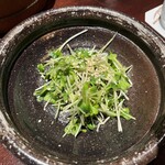 Hiroshima Yagumo - かいわれとあさりのサラダ。初めて食べました