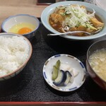 Ajino Ooban - からし焼き定食 ¥850 生卵 ¥100