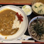蕎麦ダイニング 喜楽庵 纔 - 半花巻そばと半カレーライス
