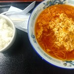 ラーメン 横浜龍麺 - 大黒旨辛スタミナラーメン (ライス付)