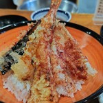 Kushi Tempura Dandanya - A天丼980円（海老、イカ、キス、筍、茄子）