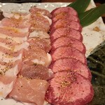 Nakano Sakaue Yakiniku Buruzu Tei - タン塩・鶏モモ・豚トロ