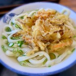 大島うどん - かき揚げオン