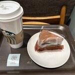 スターバックスコーヒー - ドリップコーヒーホットVenti＋チョコレートケーキ