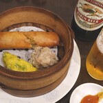 Matsunoki - 春巻き、餃子、焼売とビール