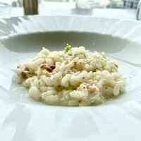 アロマフレスカ 名古屋 - スモークサーモンとそら豆のリゾット