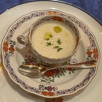 三田牛竈炭火焼 ウェスタ - ホワイトアスパラガスのポタージュ