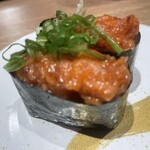 Sushi choushi maru - スパイシーねぎとろ軍艦(キムチ系の辛さ)
