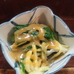 晩杯屋 - アサツキのヌタ130円