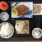 十割そば 柳生庵 - 三元豚のロースカツ定食ミニそばセットご飯大盛り無料(979円税込)