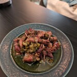 Azuya - ふきのとうオリーブオイル煮とホタルイカ