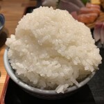 うみからそらへ - 刺身定食　大盛りご飯　近景