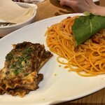 Torattoria Tavora - 髭長海老のトマトクリームパスタ＆ラザニア