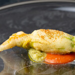 Zucchini flower fritters