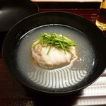 天神橋 青木 - 御椀<河豚白子、揚げ出し豆腐、かぶのすり流し>