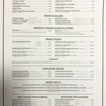 Morton's The Steakhouse - メニュー表