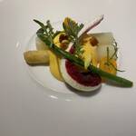 フランス料理 ル・クール - 茹で上げホワイトアスパラマルテーズソース。オレンジソースがよく合いとても美味かった。