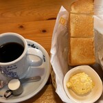 Komeda Kohi Ten - ブレンド　モーニング(塗る豆乳、たまごペースト)¥500