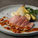 Roasted duck with orange sauce