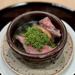 Wajima - 近江牛サーロインと椎茸と花山椒