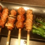 Sumibiyakitori Dan - タレ焼き盛り合わせ