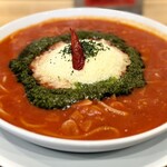 はらっぱ - 料理写真:赤唐トマトソースにバジル