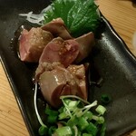 銀シャリ 原始焼き 食堂 ロビン 錦糸町店 - 鶏レバ刺し　590円