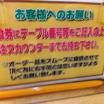 大都会 - 注意書き(2024年4月29日撮影)