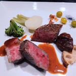 フレンチレストラン 蔦の葉 - おおいた和牛のロース肉のステーキ
