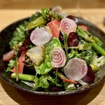 洋食 おがた - いろいろ春サラダ（山田ファーム）