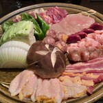 九州地鶏 七輪網焼 田しま - 地鶏8種盛り合わせ