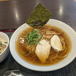 五郎八 - サービスランチ_鶏中華そば＆チャーシュー丼(2024.04)