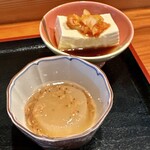 恩 - 豚ロース天ぷら定食(\1,000)　小鉢