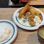 キッチン あずま - ミックスフライ定食　1,200円