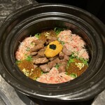Kitashinchi Yakiniku Kiraku - 本日の和牛釜飯ご飯
