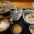 和食処 車や - 料理写真:車や御前　ホイル焼きは鮭と玉ねぎときのこの味噌焼き　豆腐の上にネギトロ　牛肉の生姜焼き風　味噌汁は具沢山