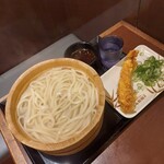 丸亀製麺 - 釜揚げ大500円+とり天190円