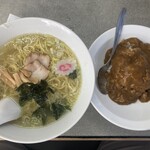 中華や - ショウガラーメンカレーセット