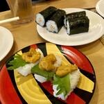 かっぱ寿司 - 贅沢うに三昧と納豆巻き