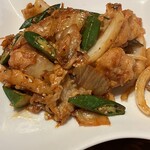 上野 - 豚肉のキムチ炒め　余分な油がないので、あっさりサッパリ食べられます。